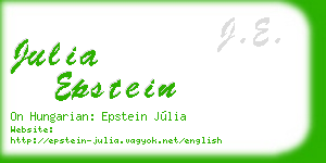 julia epstein business card